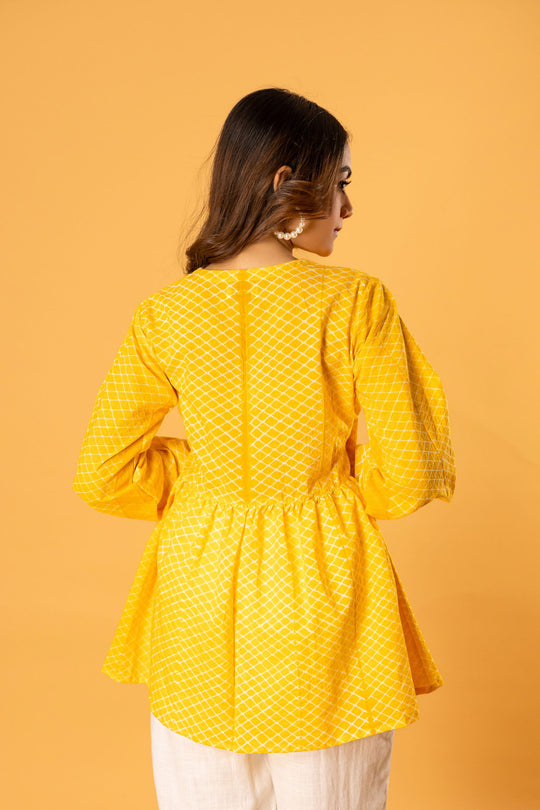 Angrakha wrap top- yellow - Cult91