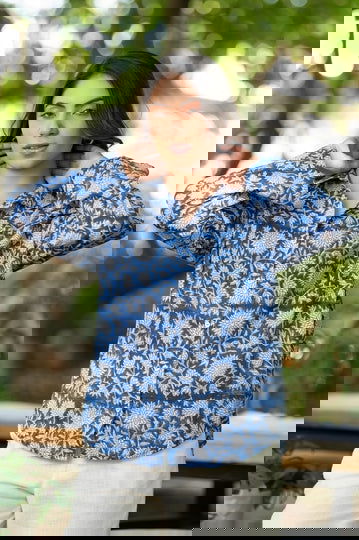 Blue Printed Shirt - Cult91