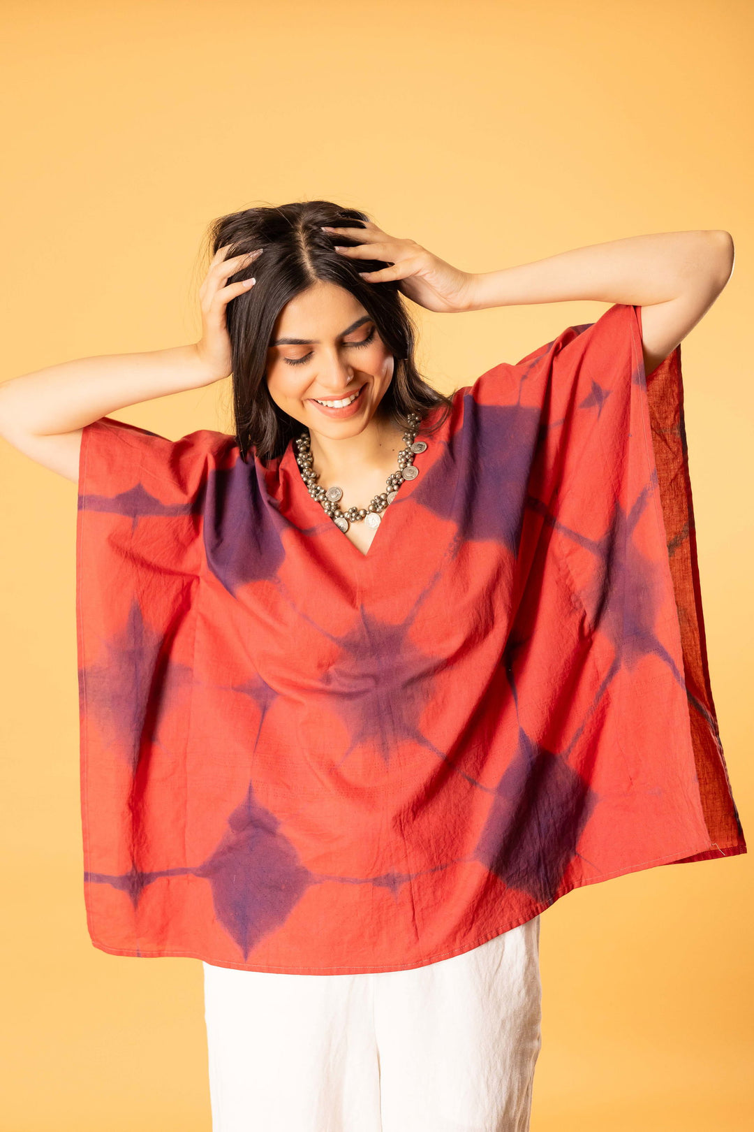 Clamp Kaftan Top- Red - Cult91