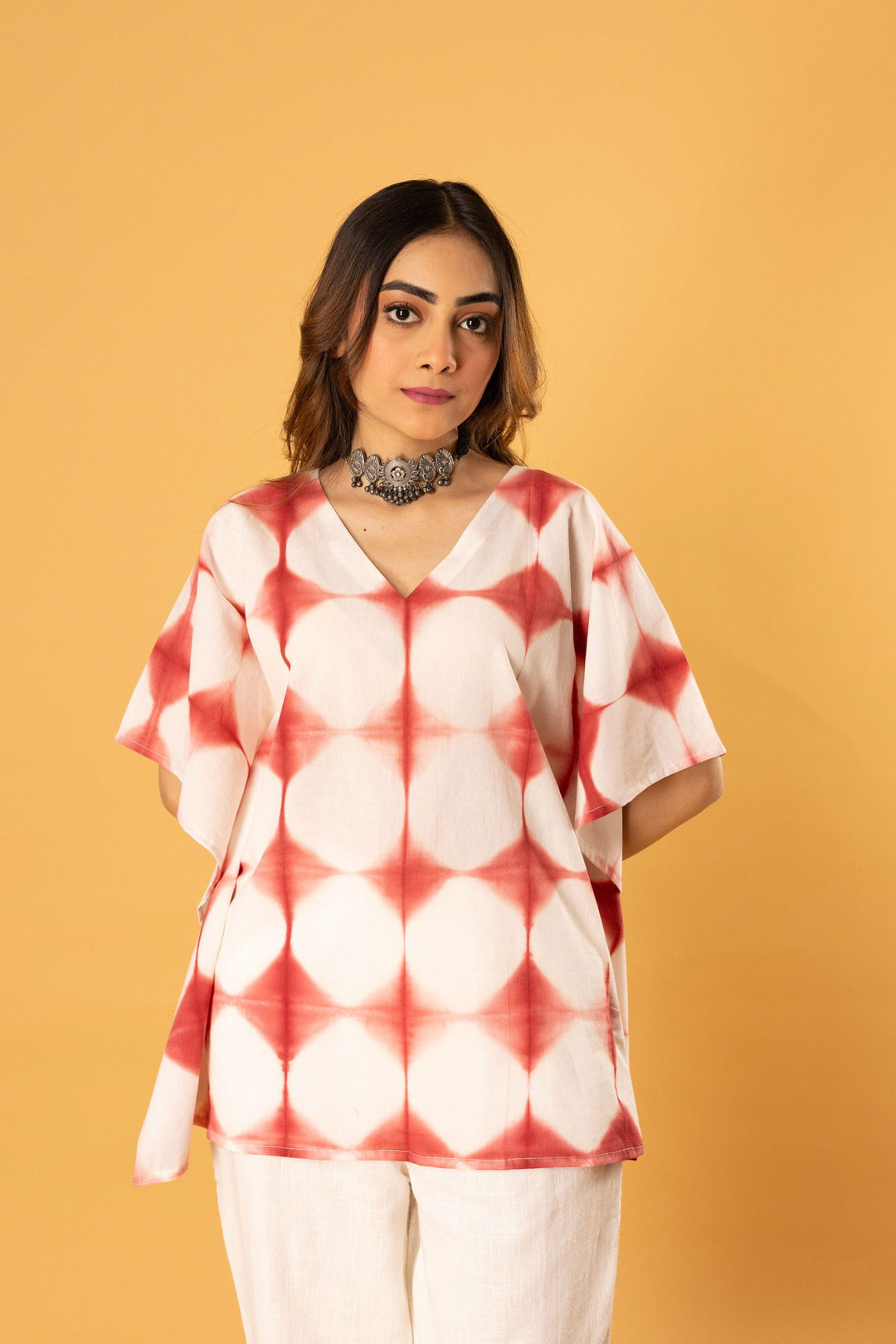 Clamp Kaftan Top- White - Cult91