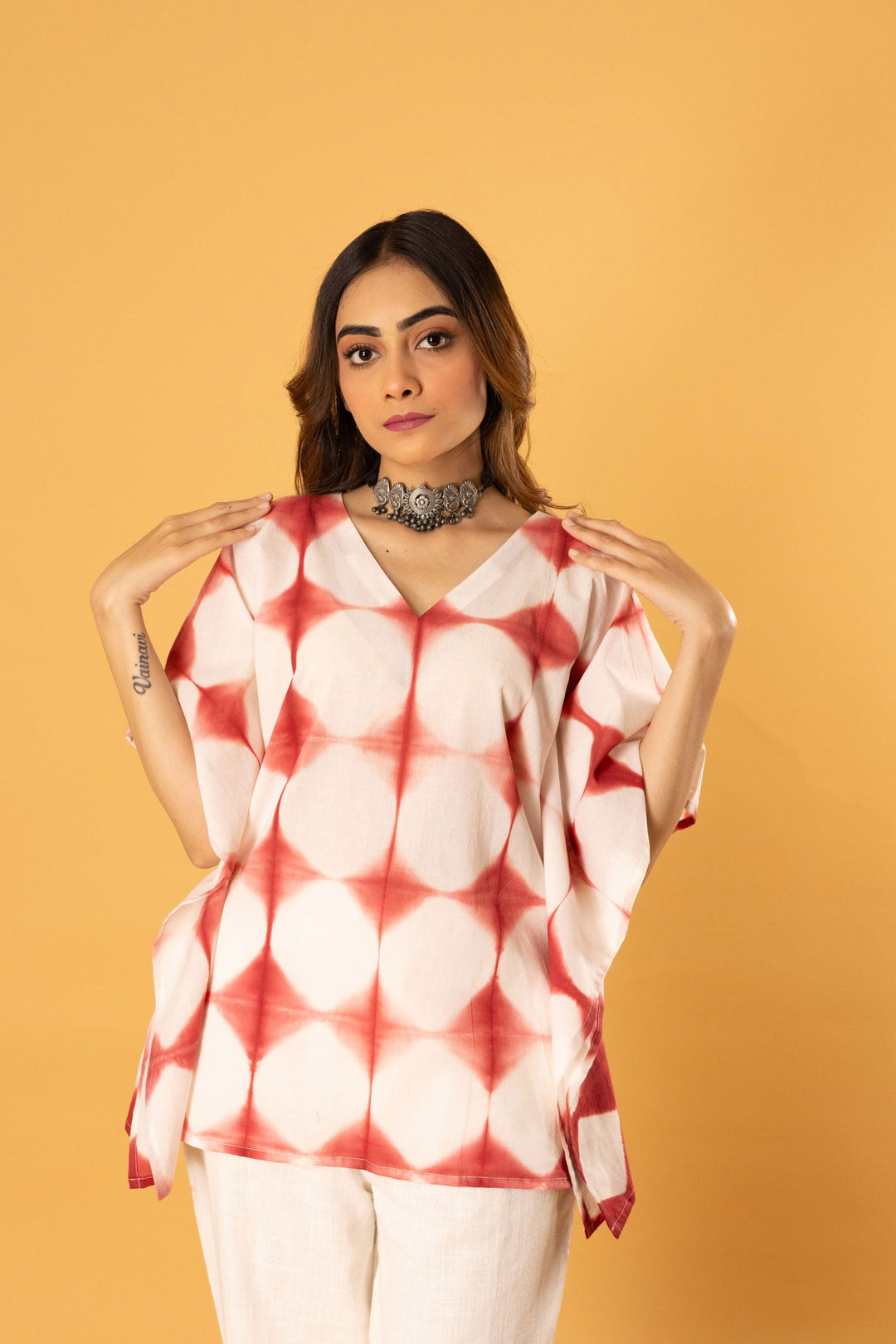 Clamp Kaftan Top- White - Cult91