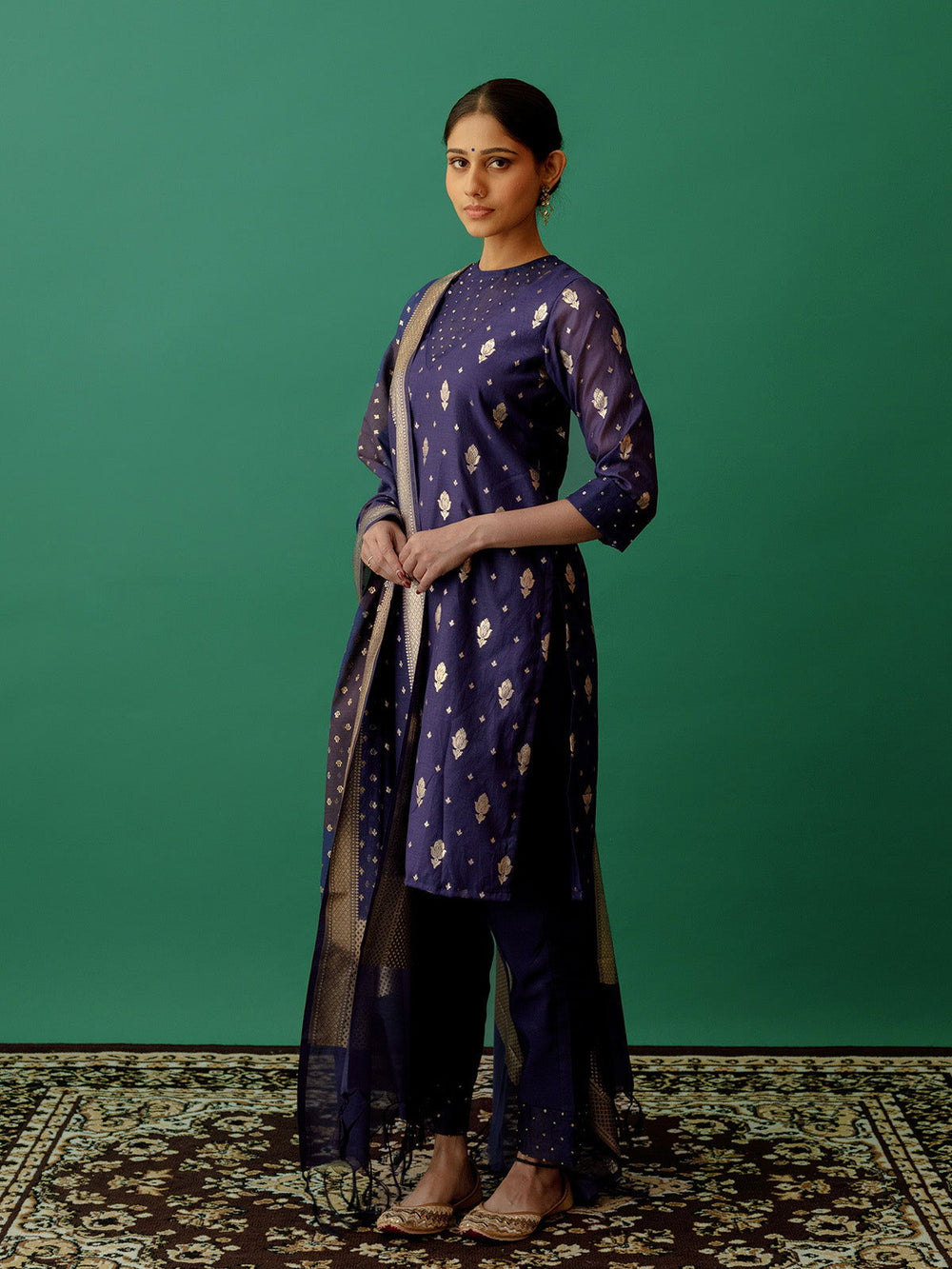 Purple Banarasi Suit - Cult91