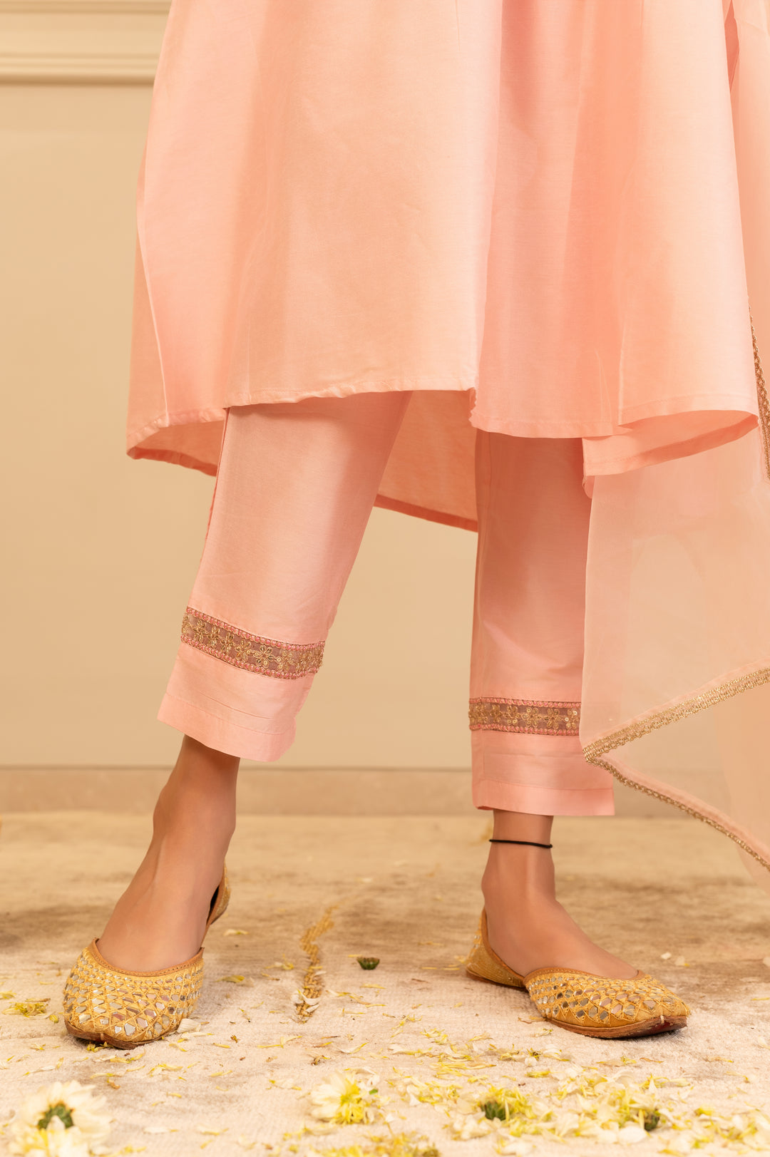 Light Pink Embroidered Kurta Set with Dupatta