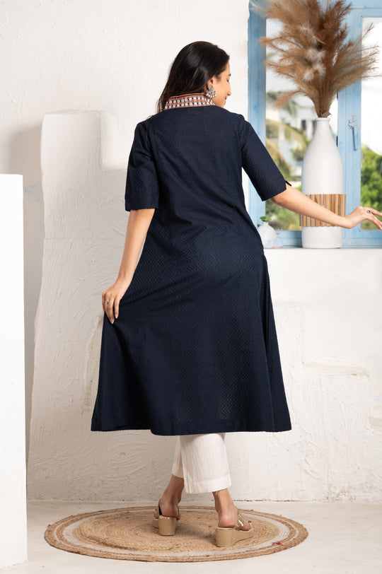 Mirror Embroidered Kurta