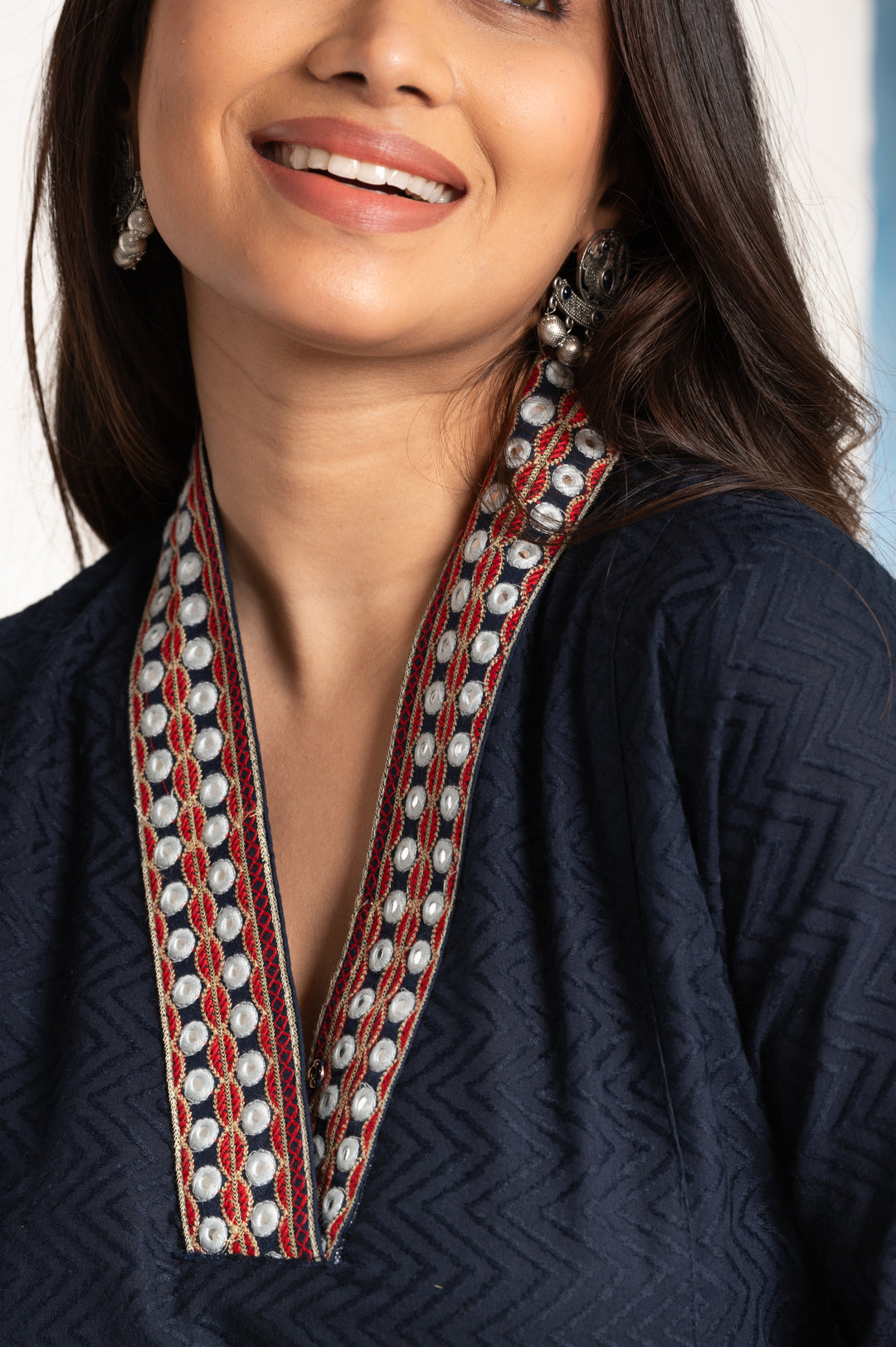 Mirror Embroidered Kurta