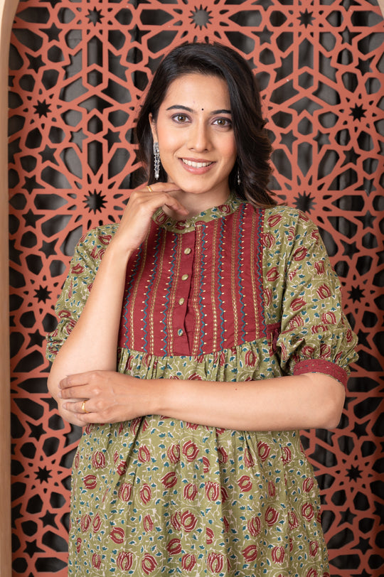 Neck Patch Work kurta set