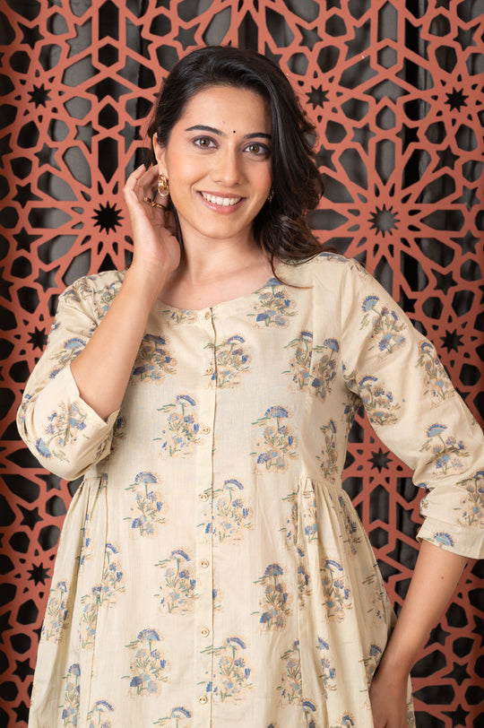 Floral Print Kurta