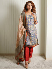 Round Neck Multicoloured Jaipuri Suit