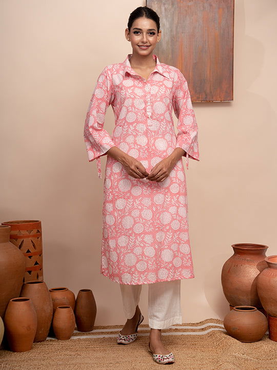 Block Printed Jaipuri Cotton Kurta - Cult91