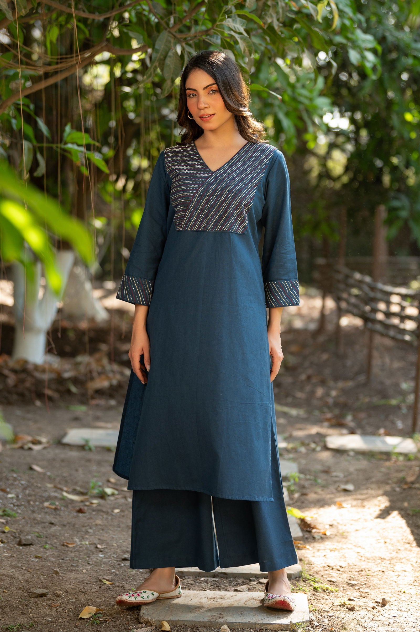 Blue Cotton Flex Kurta Set - Cult91