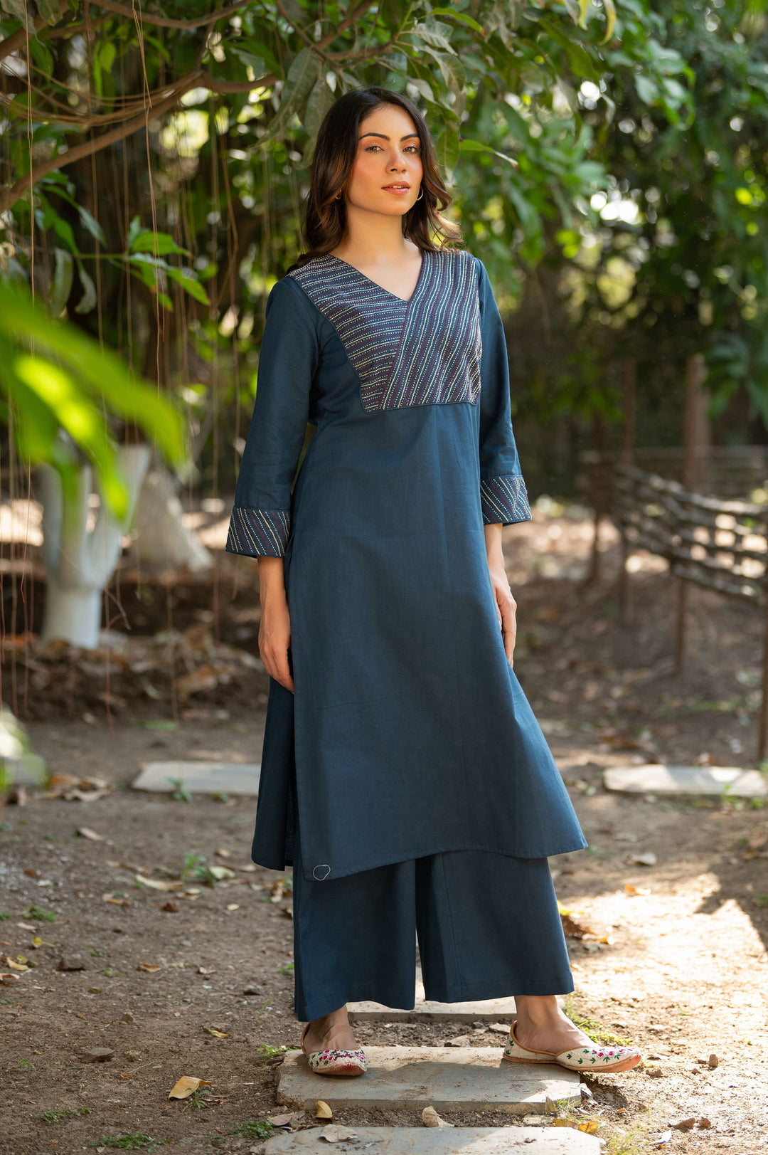 Blue Cotton Flex Kurta Set - Cult91