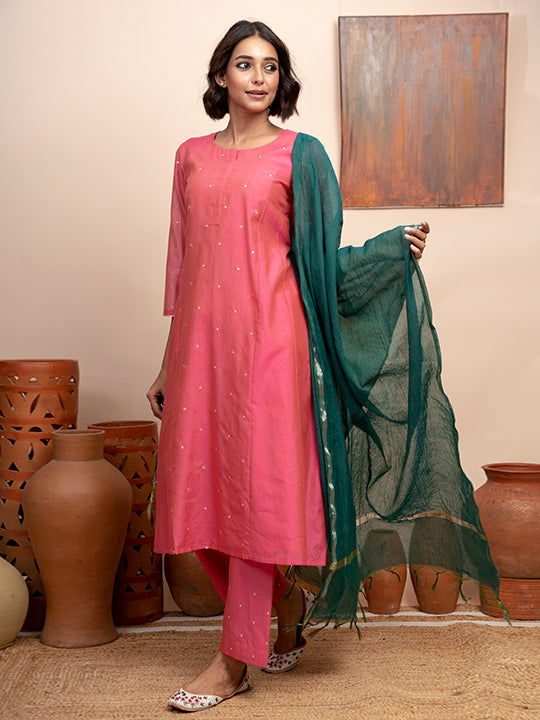 Chanderi Silk Suit Set - Cult91