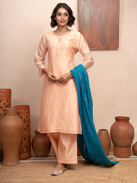 Chanderi Silk Suit Set - Cult91