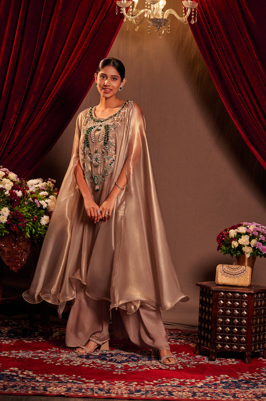 Emerald Stonework Kaftan set