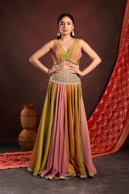 Multicolour Lehenga Set