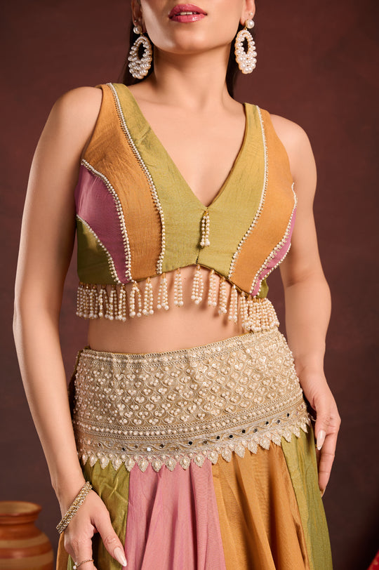 Multicolour Lehenga Set