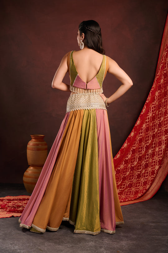Multicolour Lehenga Set