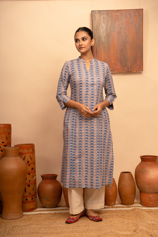 Women’s Block-Printed Regular Fit Kurta - Arya collection