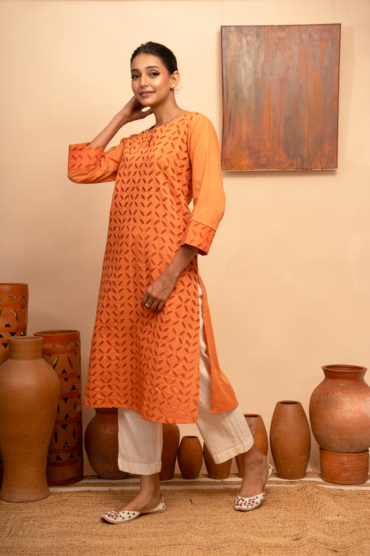 Women’s Handcrafted Appliqué Regular Fit Kurta