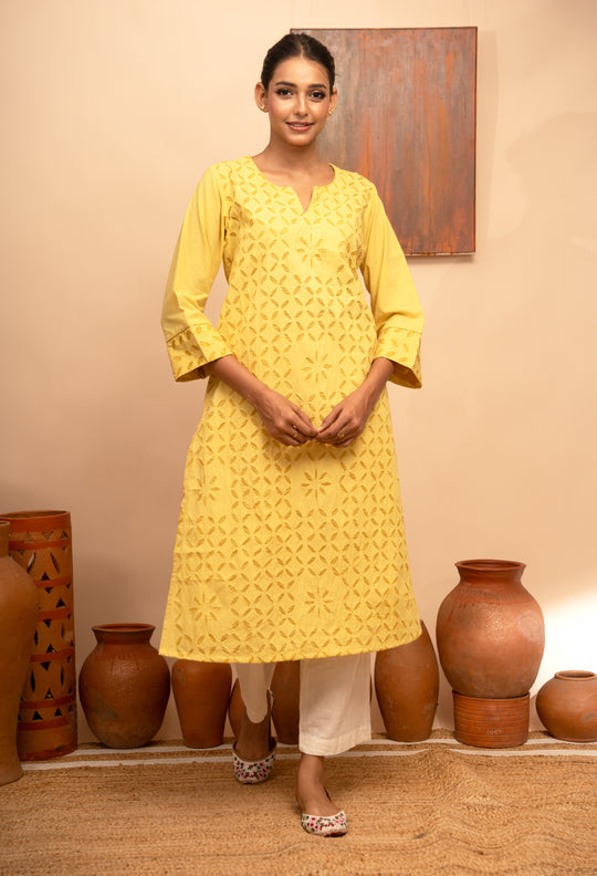 Women’s Handcrafted Appliqué Regular Fit Kurta