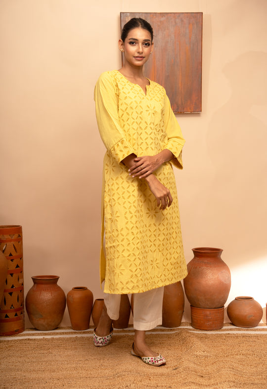 Women’s Handcrafted Appliqué Regular Fit Kurta