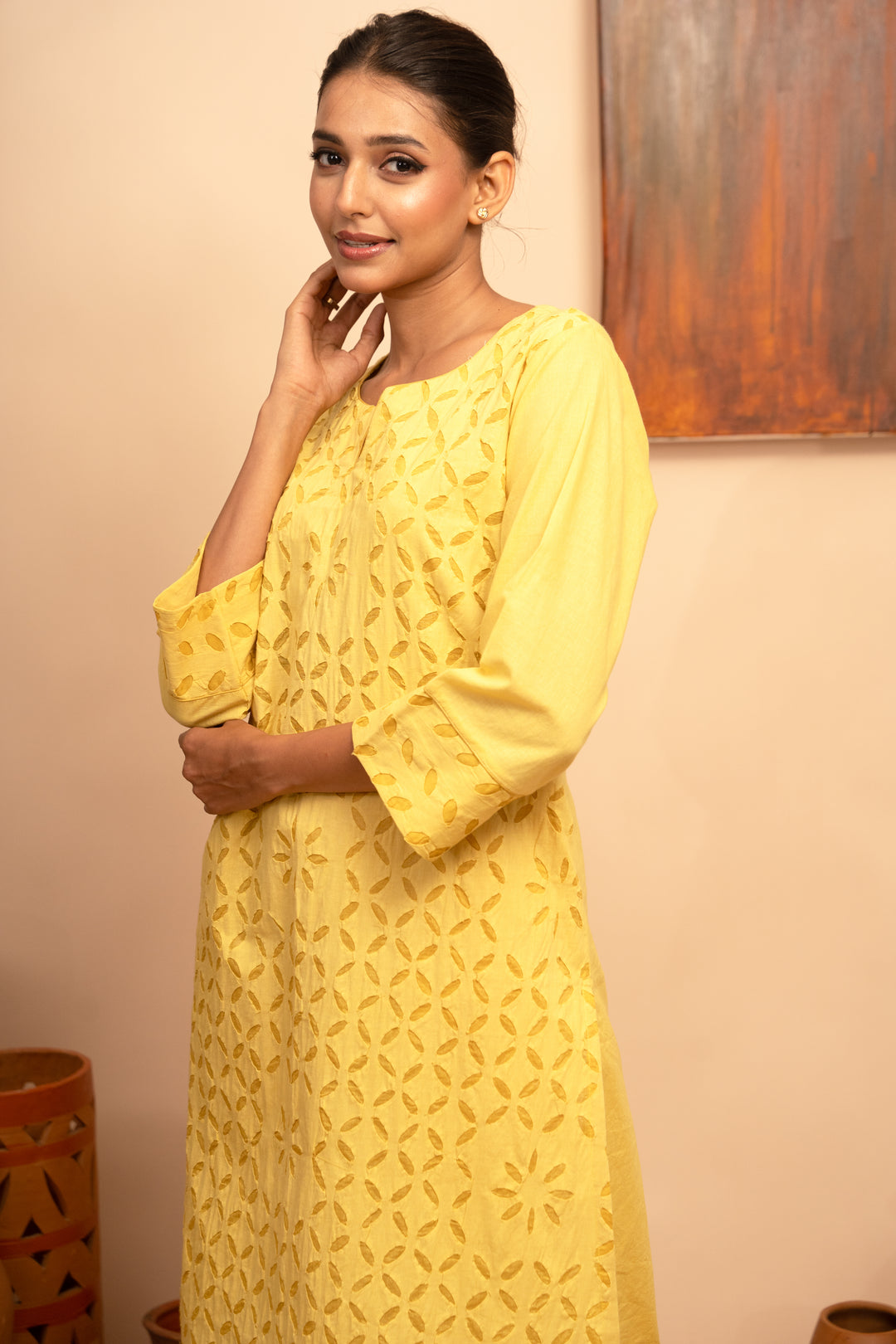 Women’s Handcrafted Appliqué Regular Fit Kurta