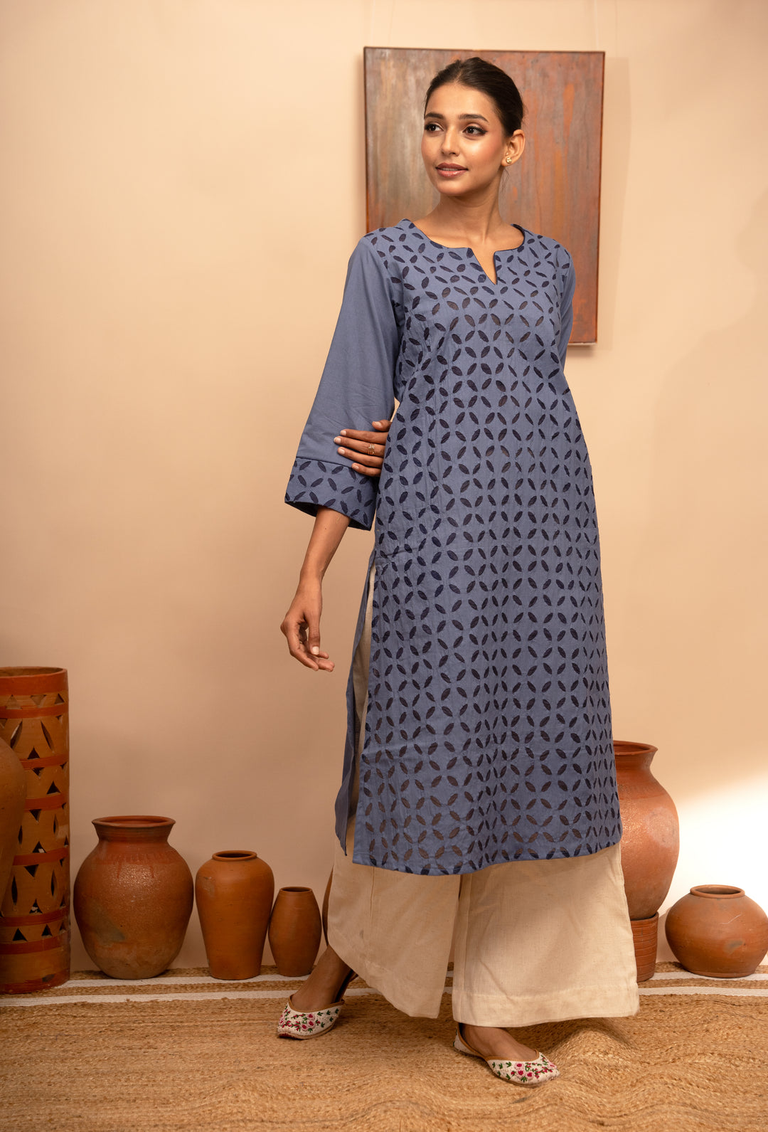 Women’s Handcrafted Appliqué Regular Fit Kurta