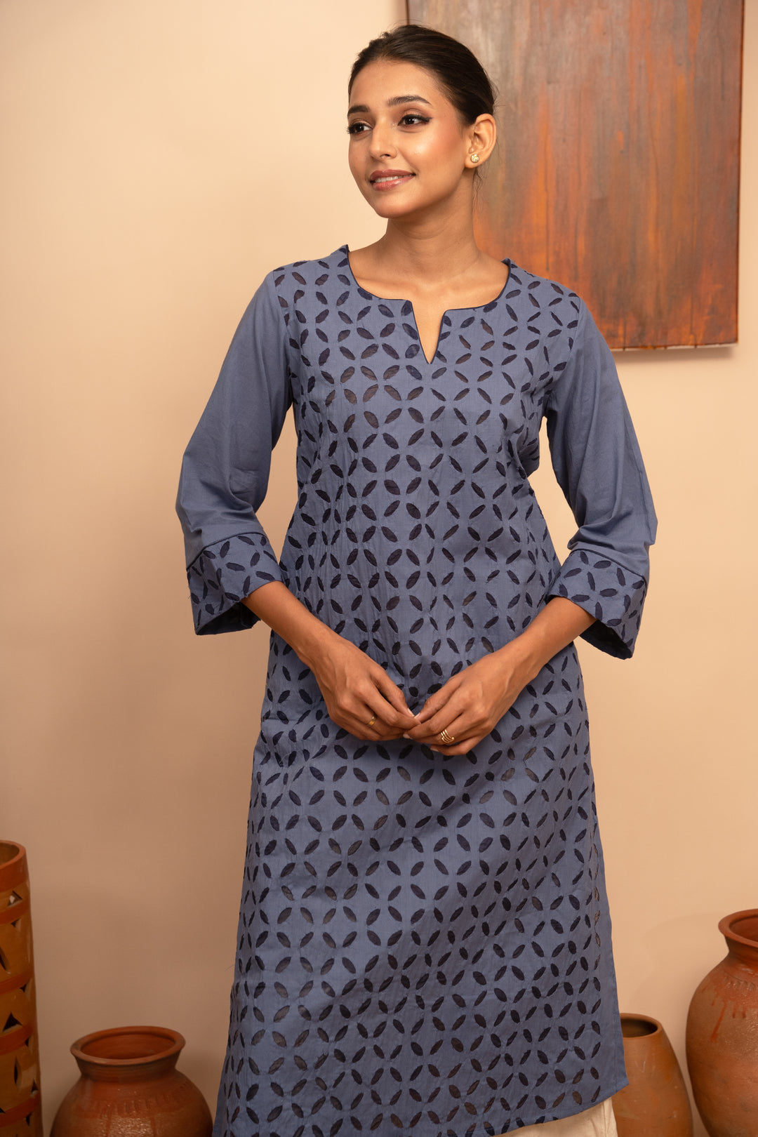 Women’s Handcrafted Appliqué Regular Fit Kurta