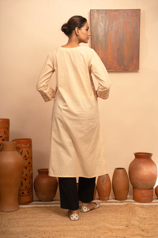 Women’s Handcrafted Appliqué Regular Fit Kurta