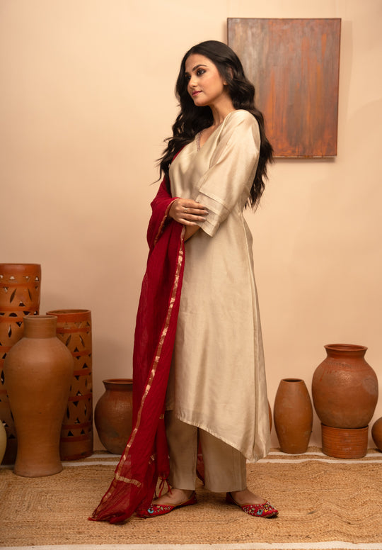 Women’s Chanderi Kurta Set - Arya Collection