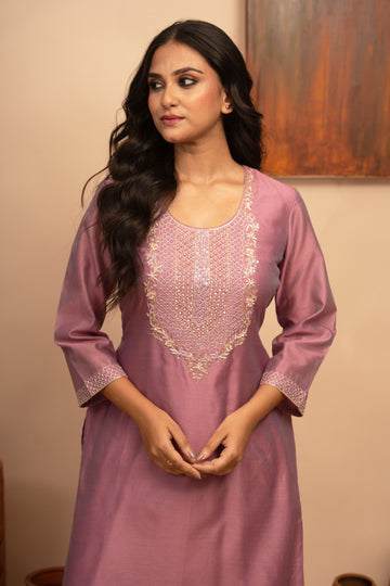 Women’s Chanderi Zardozi Kurta- Arya collection