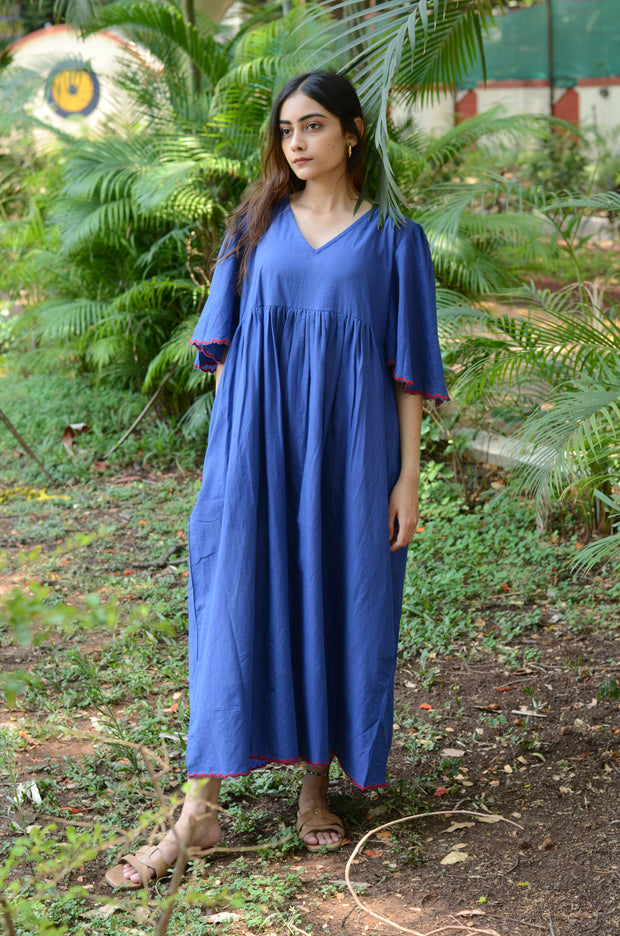 Blue Scallop Dress