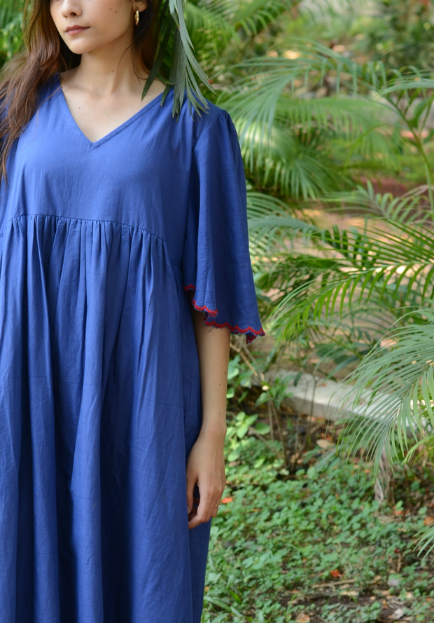 Blue Scallop Dress