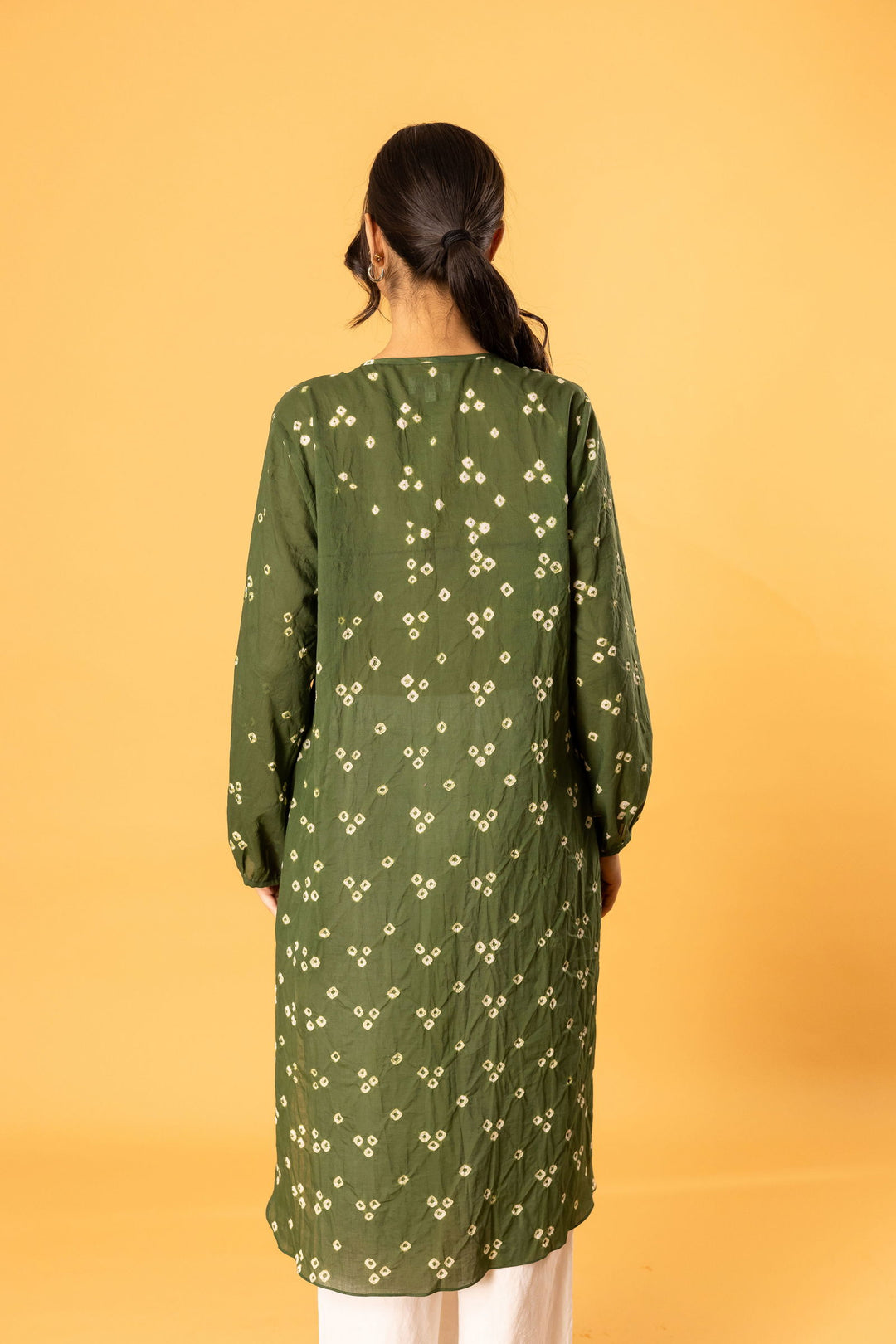 Green bandhani summer tunic - Cult91