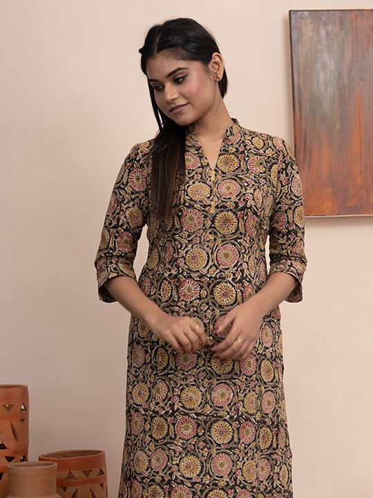 Handloom Cotton Kalamkari Kurta - Cult91