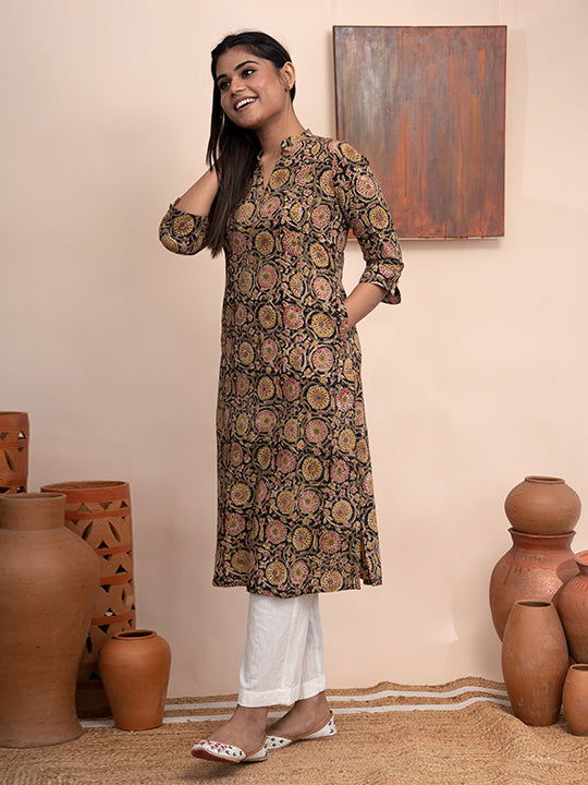 Handloom Cotton Kalamkari Kurta - Cult91