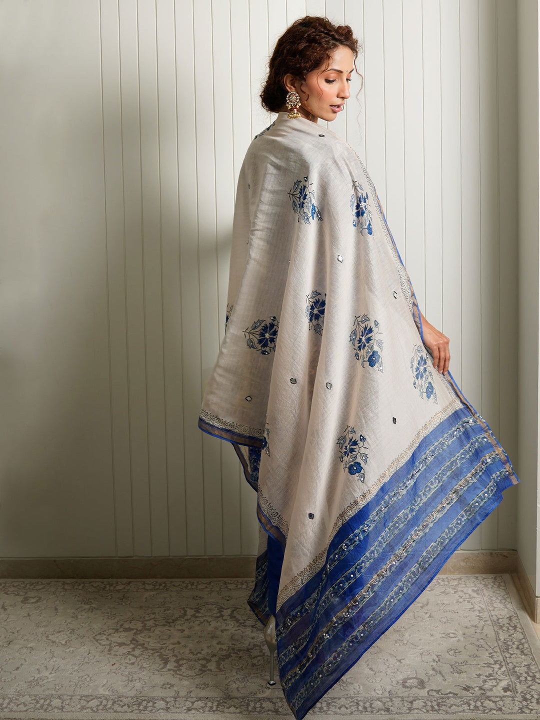 Indigo Blue Angrakha Jaipuri Suit - Cult91