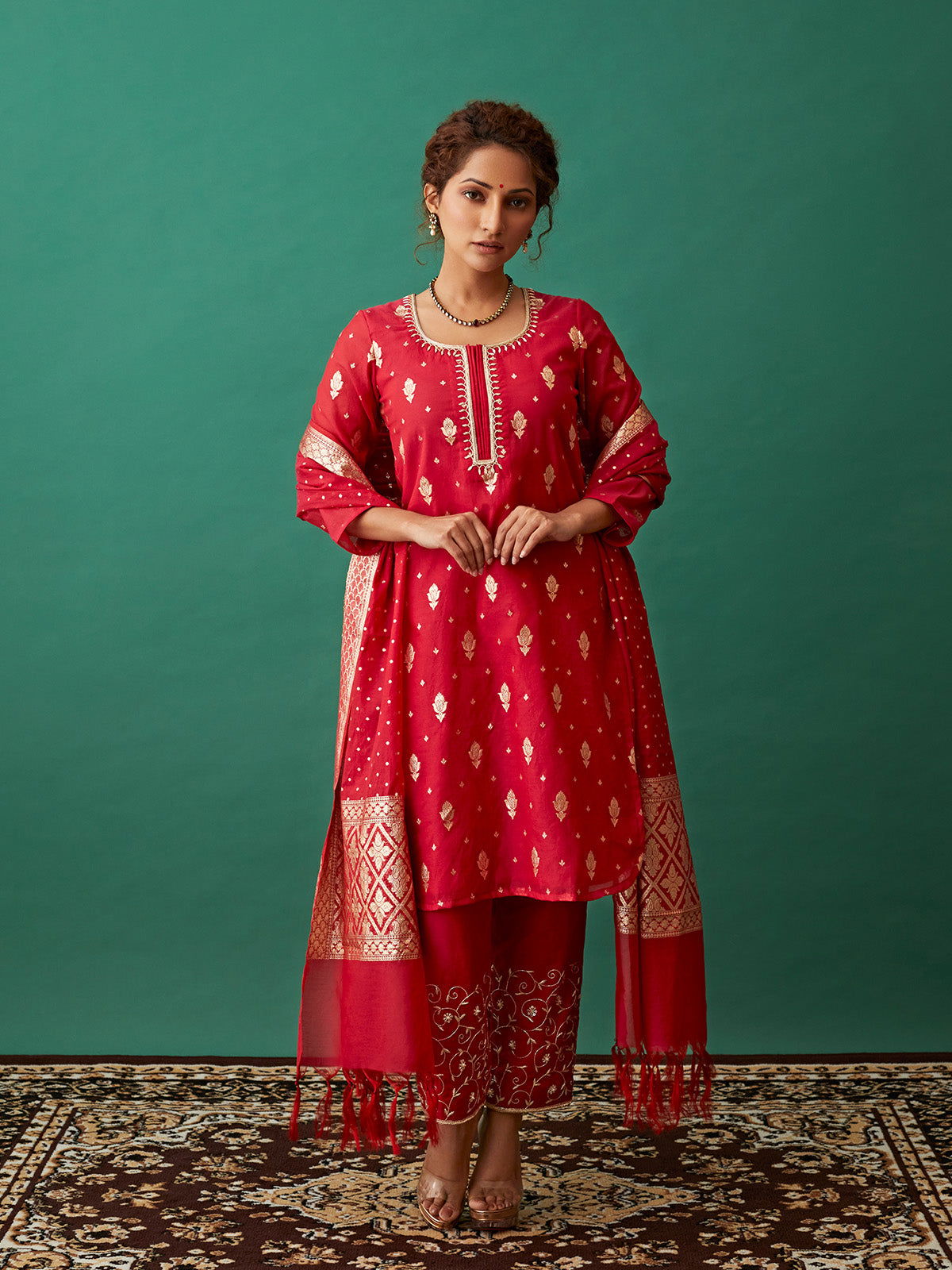 Magenta Banarasi Suit - Cult91