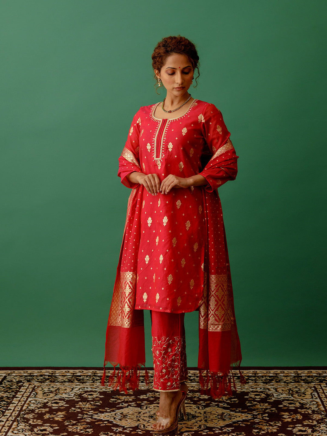 Magenta Banarasi Suit - Cult91