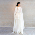 Off-white Peplum Top with Palazzo and Choker Dupatta - Cult91