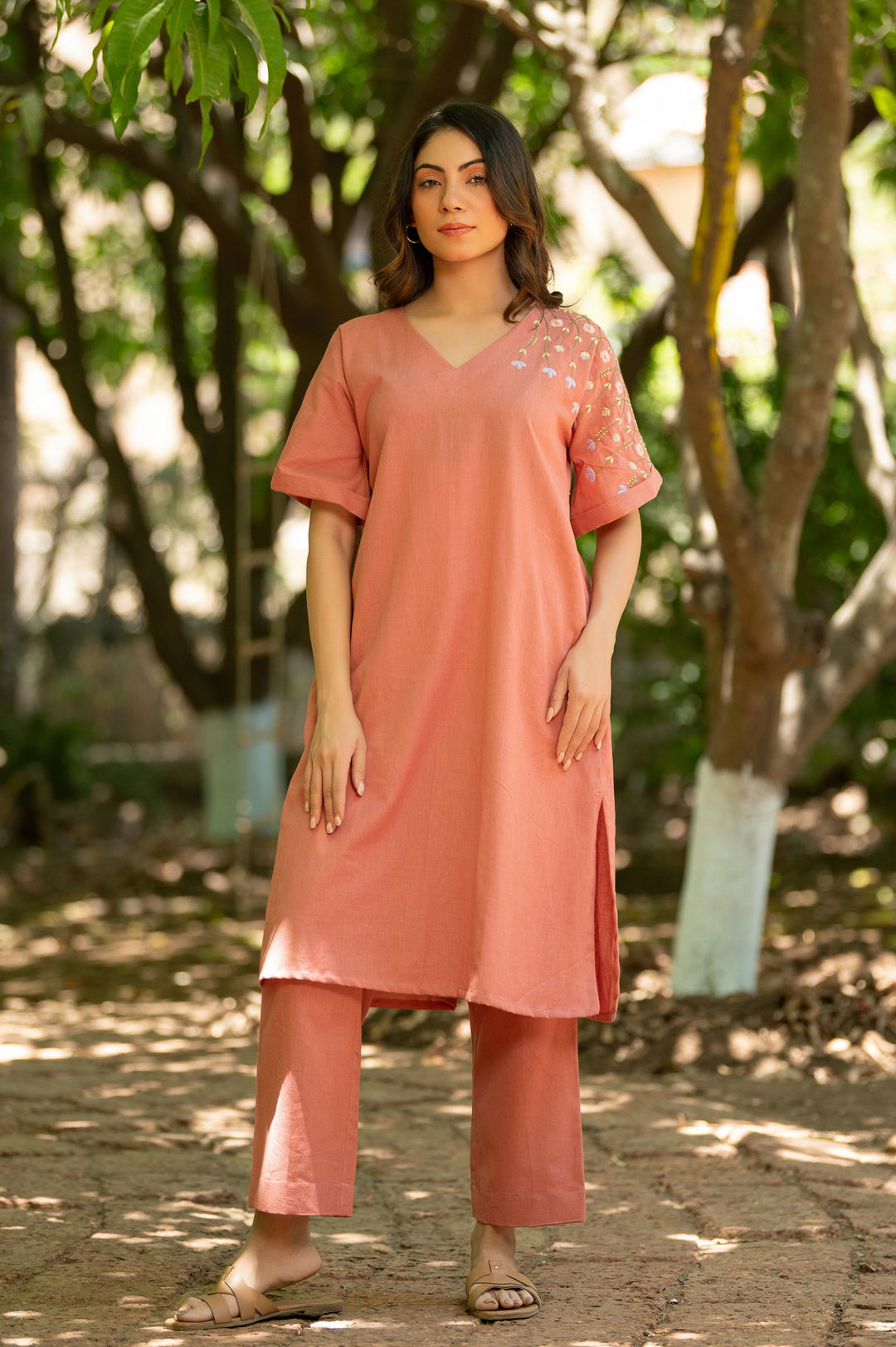 Pink Cotton Flex Kurta Set - Cult91