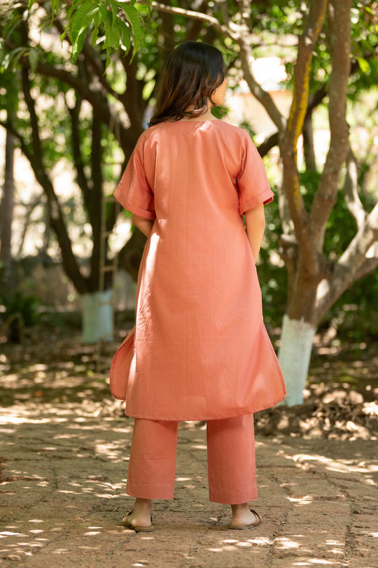 Pink Cotton Flex Kurta Set - Cult91