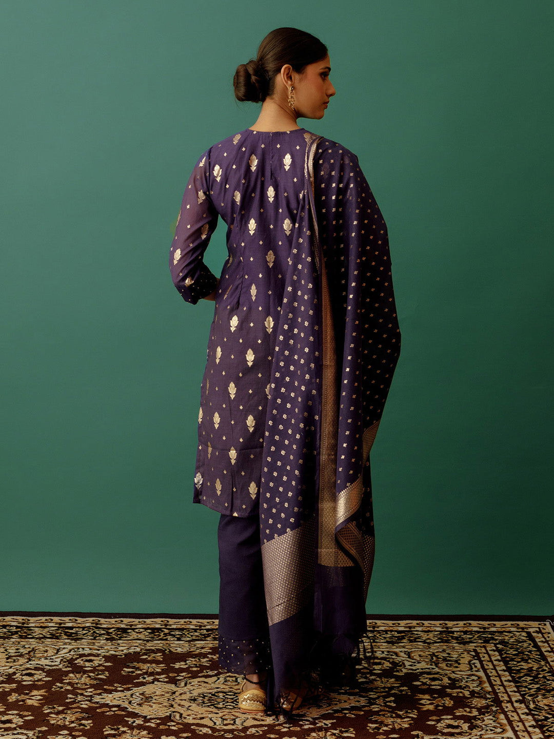 Purple Banarasi Suit - Cult91