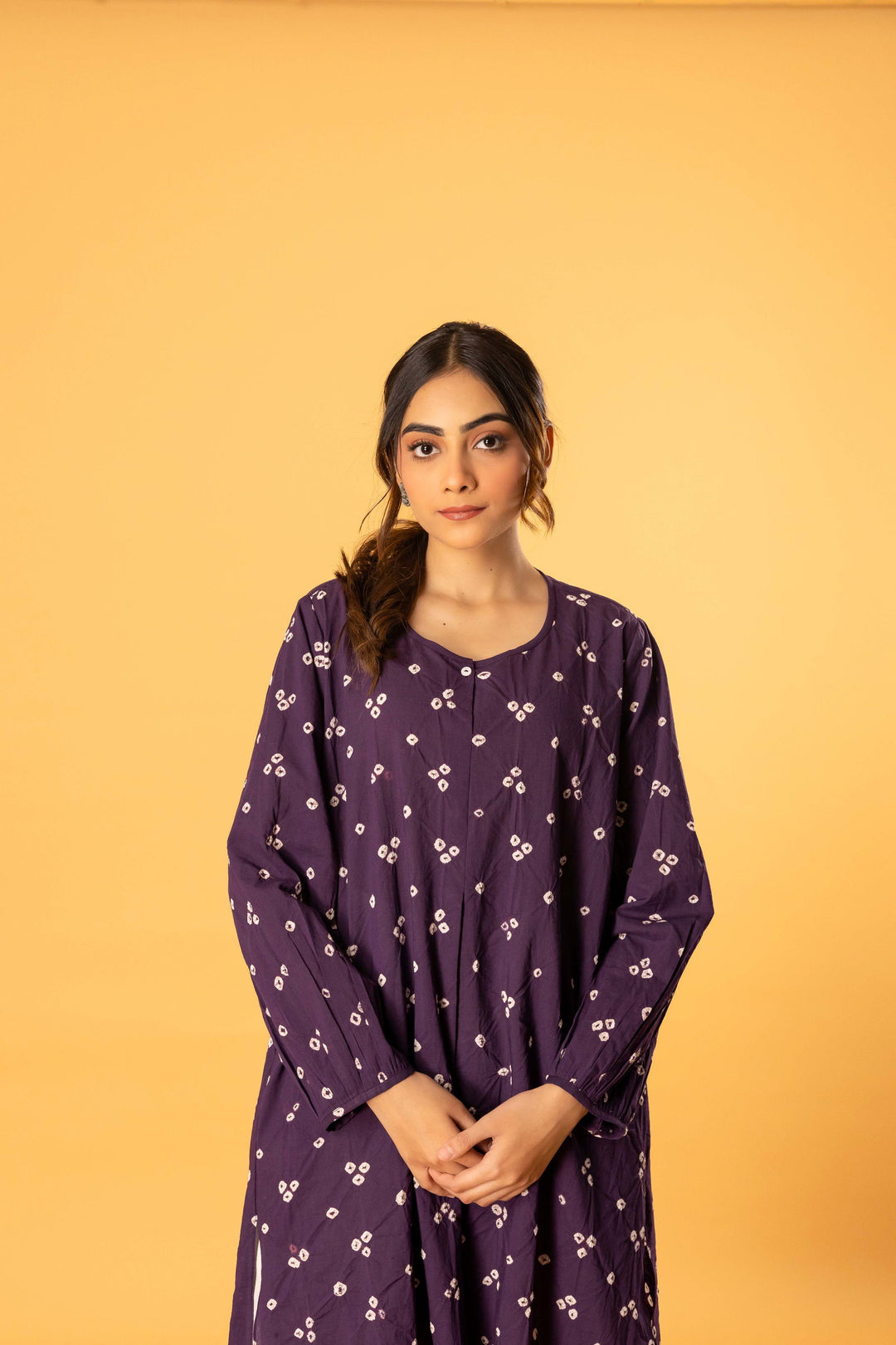 Purple bandhani summer tunic - Cult91