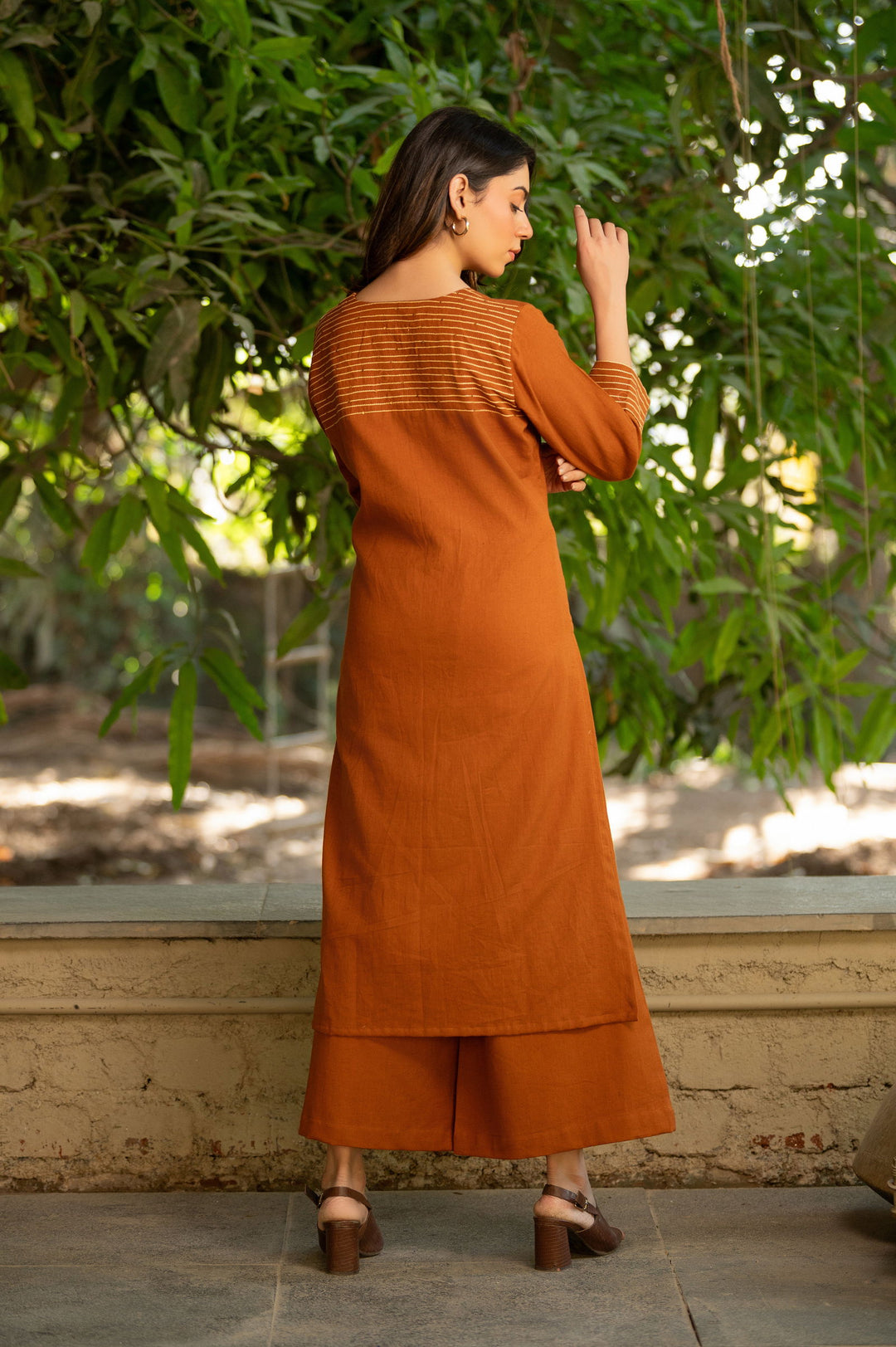 Rust Cotton Flex Kurta Set - Cult91