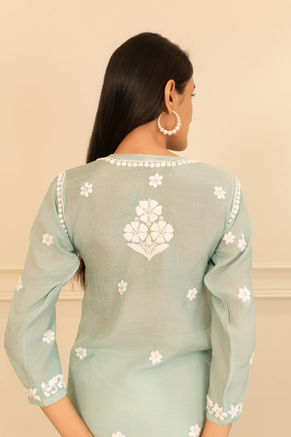 Sea Green Chikankari Kurta