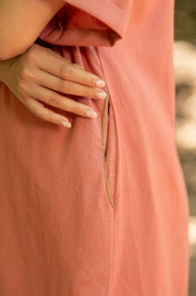 Pink Cotton Flex Kurta Set