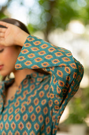 Green Printed Shirt