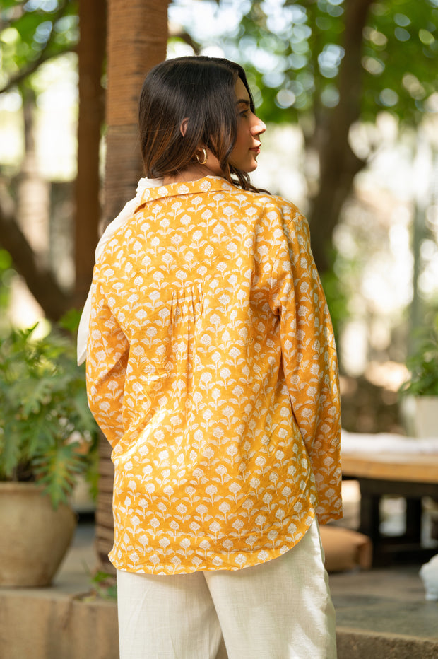 Yellow Printed Shirt