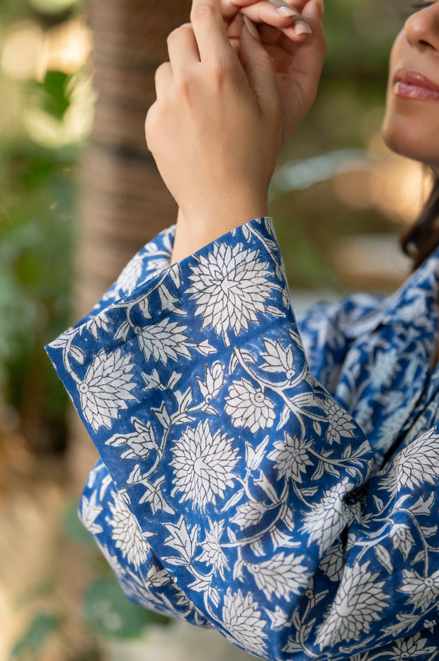 Blue Printed Shirt